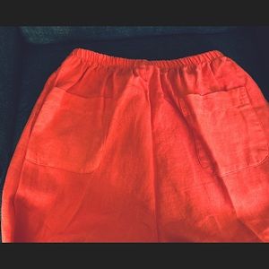 Habitat Bright Coral 100% Linen relaxed Pant